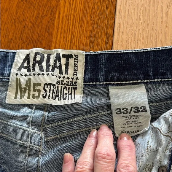 Ariat Men's M5 Classic Blue Straight Jeans - Picture 8 of 14